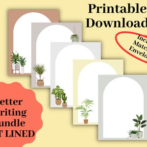 Plants Stationery Set: JW Letter Writing Paper, Envelopes (Digital Download)