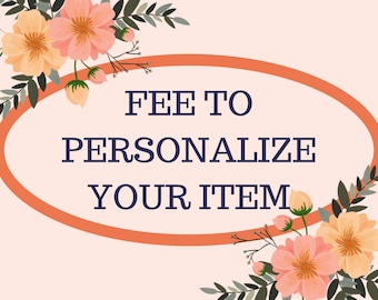 Personalizing Fee - Only Specific items