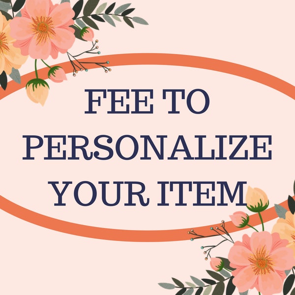Personalizing Fee - Only Specific items