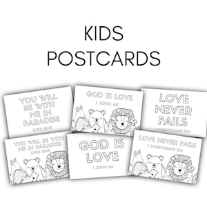 JW - Postal para niños - POSTAL para COLOREAR - Paquete de 10