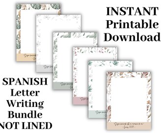 Spanish Memorial Letter Writing Sheets - DIGITAL DOWNLOAD - Printable - JW Memorial Letter Writing Not Lined
