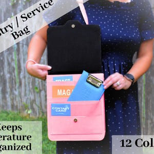 Faux Leather Ministry Bag: Detachable Straps, Service Bag