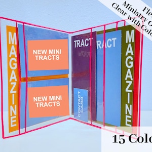 Personalized Clear Ministry Organizer: JW Field Service Portfolio - NEW Mini Tract