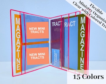Personalized Clear Ministry Organizer: JW Field Service Portfolio - NEW Mini Tract