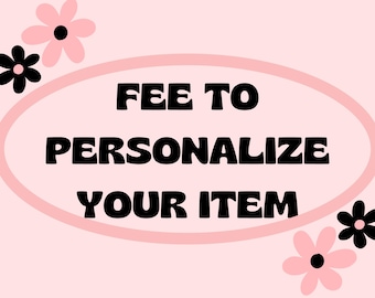 Personalizing Fee - Only Specific items