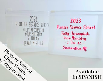 Clear Pouch w/ Zipper Seal - JW Pioneer Gift - 2023 Pioneer Service School