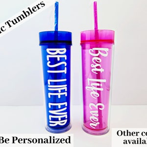 JW Acrylic Long Tumbler - Best Life Ever Tumbler - Pioneer Gifts - Baptism Gifts