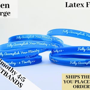 JW Pioneer Gift - Fully Accomplish Your Ministry - 2 Timothy 4:5 - Wristbands