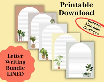 Plants Set Letter Writing Sheets - DIGITAL DOWNLOAD - Printable - JW Letter Writing