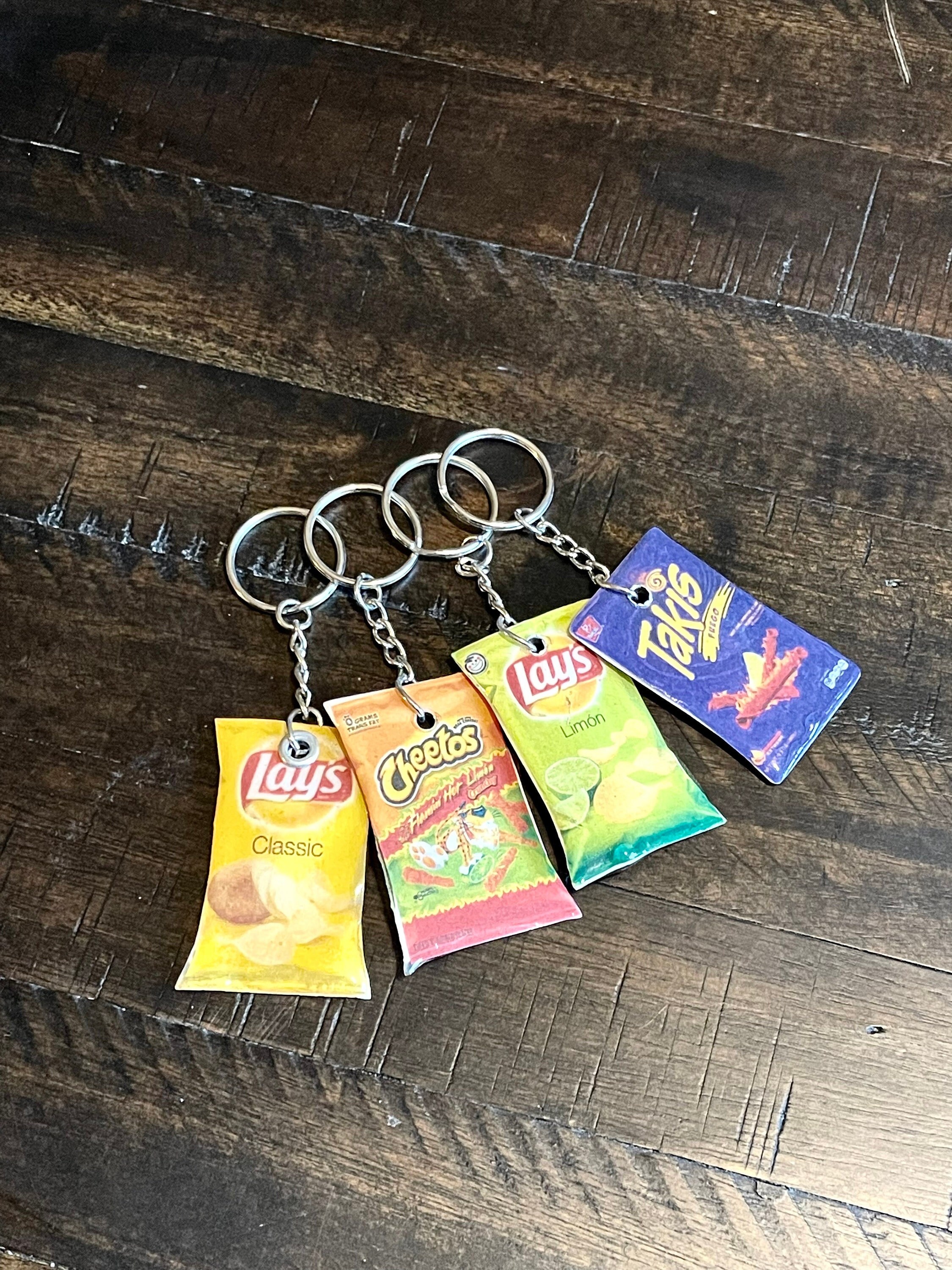 Chip Bag Keychains/ Hot Cheetos Keychain/ Takis Keychain/ Lays Keychain