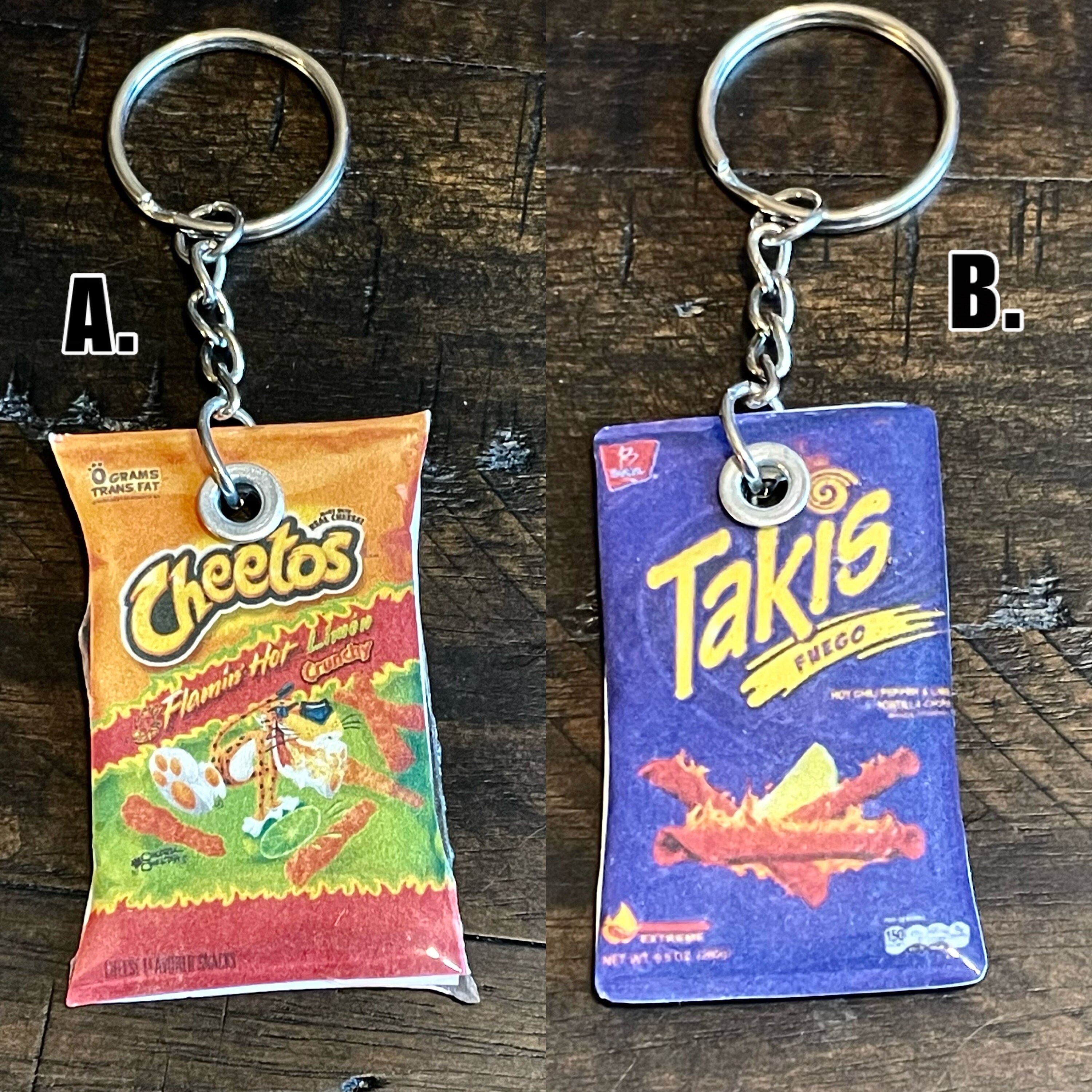 Chip Bag Keychains/ Hot Cheetos Keychain/ Takis Keychain/ Lays Keychain