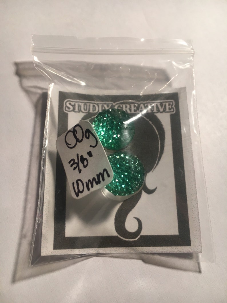plugs 38 Green gem double flared plugs gauges 00g double flared 10mm