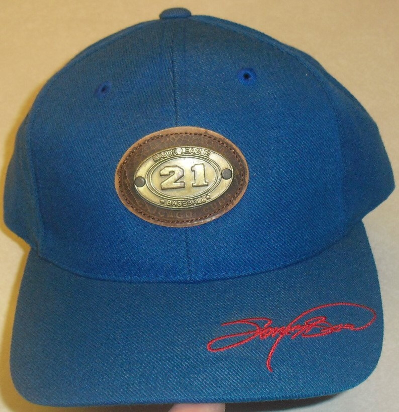 Sammy Sosa Chicago Cubs 90s Vintage Strapback Hat Metal 21 Logo Mlb New ...