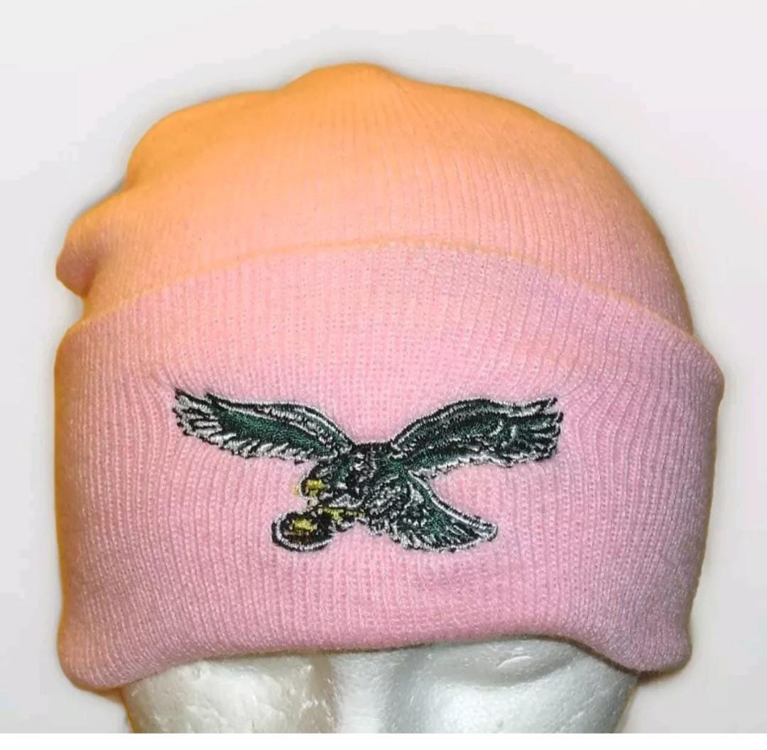 Stacy Adams Pink Fleece Hat with Embroidered Eagle Pink Eagles Beanie – Alana Ferr main image 4