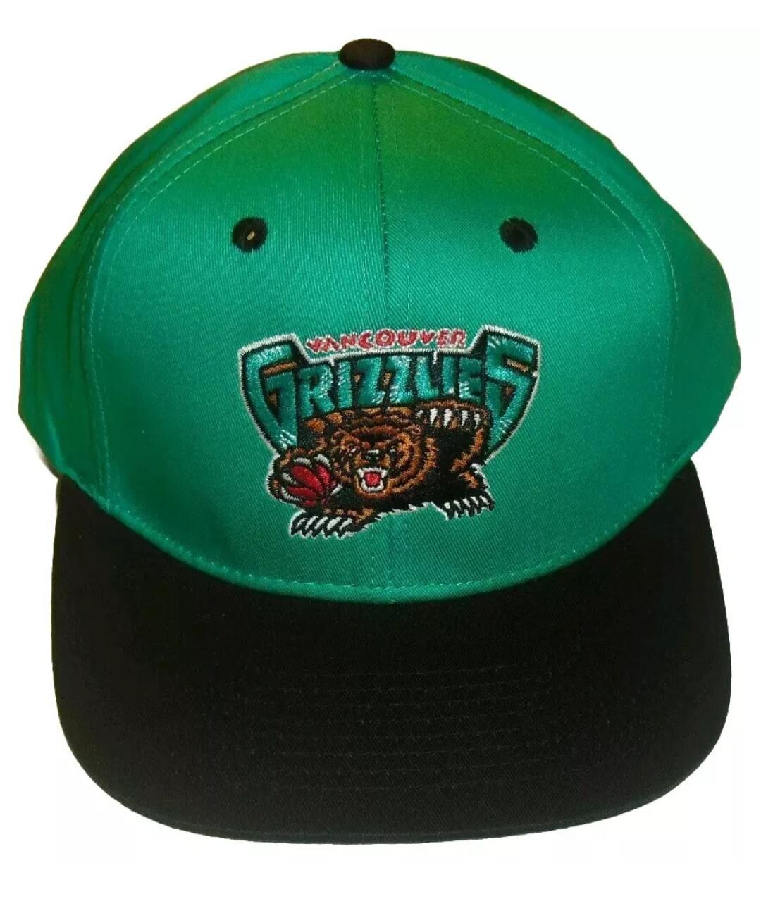 Vancouver Grizzlies Adidas Snapback Hat Classic Logo Nba Teal