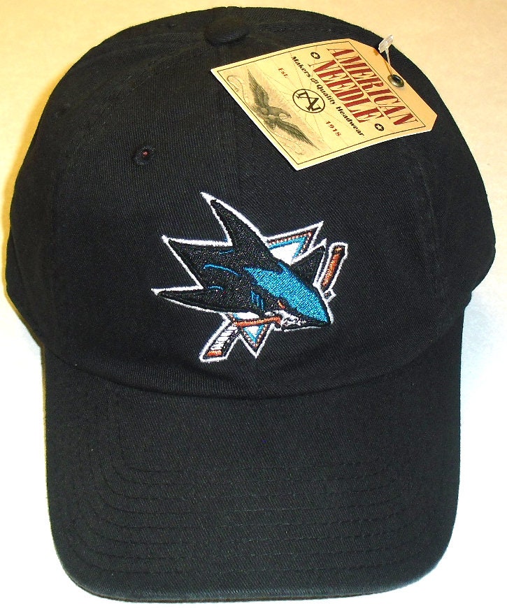 BAIT x NHL x American Needle San Jose Sharks NHL Retro Snapback Cap (black  / turquoise)