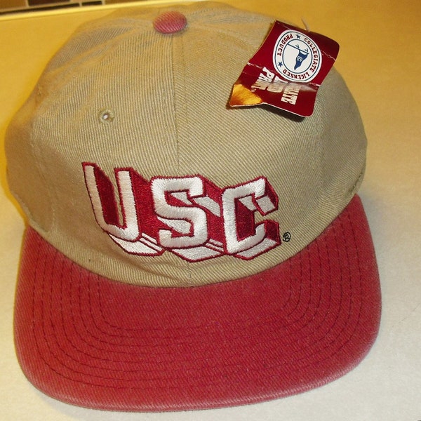Usc Trojans vintage 90s adjustable strapback hat Ncaa New