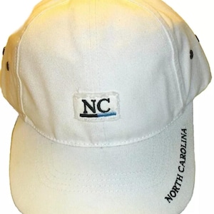 North Carolina Tar heels Nc Logo White Adjustable Strapback Dad hat New Ncaa
