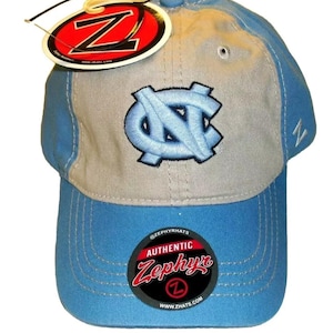 North Carolina Tar heels NC logo Zephyr Mens Adjustable Strapback Dad hat New
