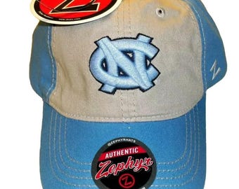 North Carolina Tar heels NC logo Zephyr Mens Adjustable Strapback Dad hat New