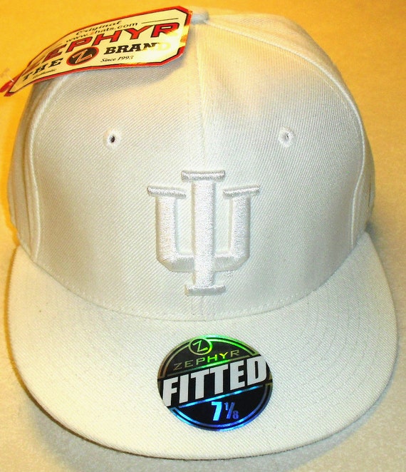 Indiana Hoosiers University All White Zephyr Fitte