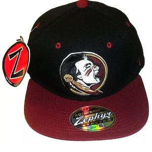 Florida State Seminoles Zephyr Black Stretch Fit One Fit hat sz. Small New Ncaa
