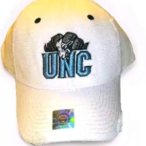 North Carolina Tar heels Mens White Stretch Fit Hat Cap sz. Large/XL New Ncaa