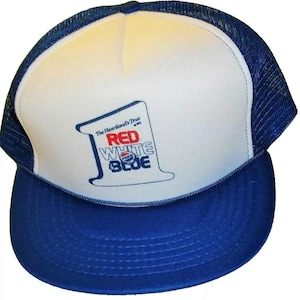 Pepsi Pop Soda Vintage 80s 90s Snapback hat Mesh Sides Back Trucker style Blue