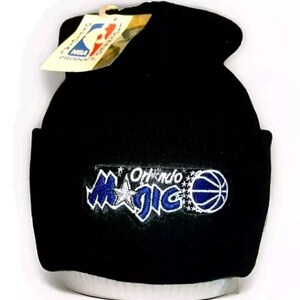 Orlando Magic Mens Adult Vintage 90s Black Cuffed Beanie Winter Hat Cap New Nba