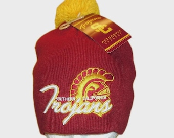 Usc Trojans University Mens Adult Pom Beanie Winter hat cap New Ncaa