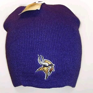 Minnesota Vikings Mens Adult Beanie Winter Purple Hat Cap New Tags Nfl