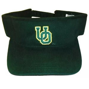 Oregon Ducks University Mens Green Visor hat UO logo New Ncaa College