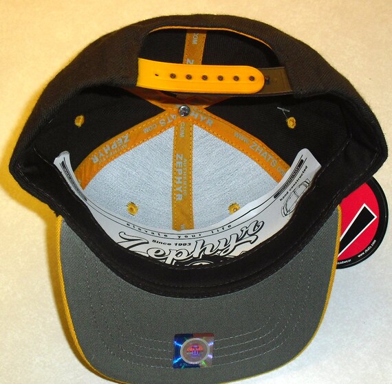 Wyoming Cowboys Kids Youth Boys Brown Yellow Zephyr Snapback hat cap New Ncaa View 2