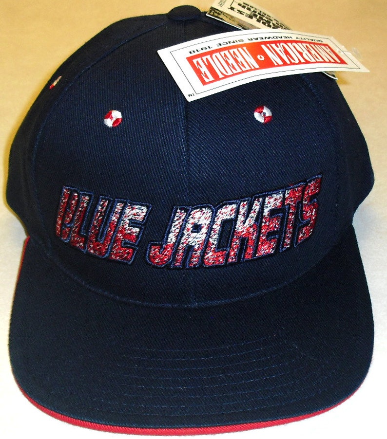 Columbus Blue Jackets Vintage American Needle 90s Snapback hat Nhl New image 1