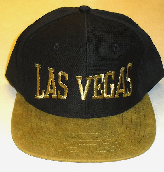 Las Vegas 90s Vintage Gold Logo Suede Bill Mens Sn