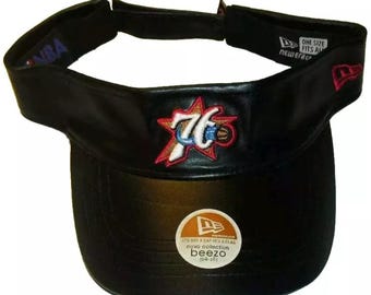Philadelphia 76ers All Leather New Era Visor hat New Allen Iverson years Nba