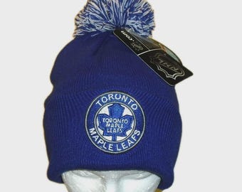 Toronto Maple Leafs Mens Zepyr Cuff Pom Beanie Blue Winter Hat Cap New Tags Nhl