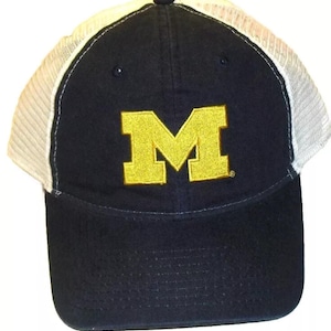 Michigan Wolverines Mesh Sides Back Trucker Snapback hat New Ncaa