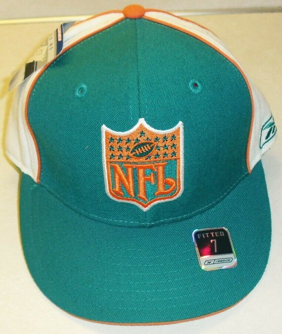 Miami Dolphins NFL shield logo Reebok Fitted Hat s