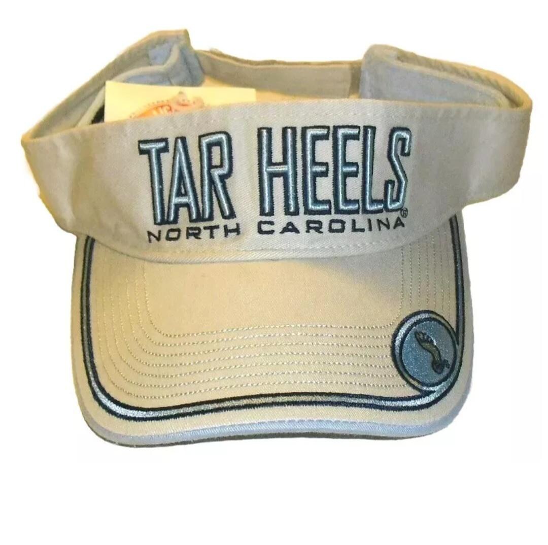 North Carolina Tar Heels Mens Adult Cream Color Visor Hat Ncaa New