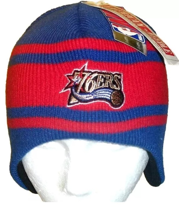 Philadelphia 76ers Mens 90s Vintage Adult Beanie Ear Flap  display picture 1