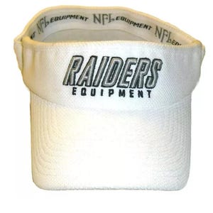 Las Vegas Okaland Raiders Equipment Reebok Mens Visor Hat White New Nfl
