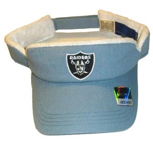 Las Vegas Oakland Raiders Womens Reebok Light Blue Color Visor Hat New Nfl
