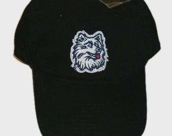 Uconn Huskies Adjustable All Black Adult Strapback hat Dad Hat Style New Ncaa