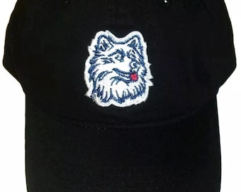 Uconn Huskies Adjustable All Black Adult Strapback hat Dad Hat Style New Ncaa