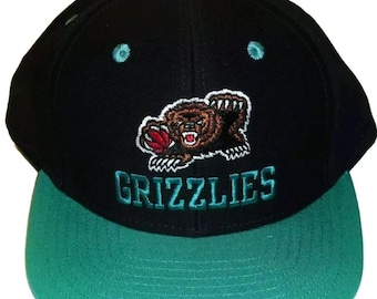 Memphis Vancouver Grizzlies Grizz Mens Adidas Snapback hat Black Teal Nba New