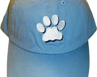 North Carolina Tar heels Paw print logo Adjustable Strapback Dad hat New