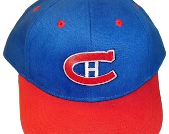 Montreal Canadiens Snapback hat New Made by Vintage Hockey Nhl Blue Red