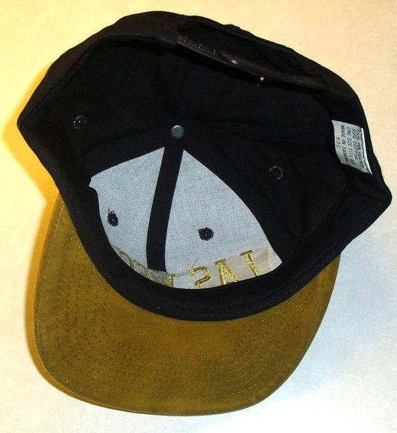 Las Vegas 90s Vintage Gold Logo Suede Bill Mens S… - image 2