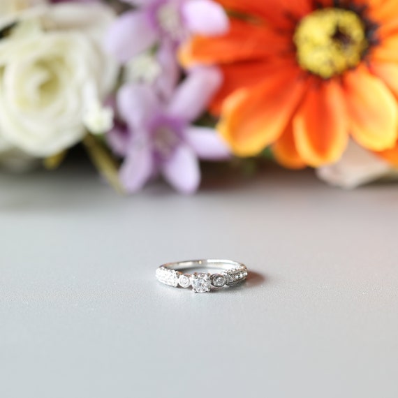 Details about / 3.25ct Round 3 stone Champagne Stone Promise Bridal Wedding Ring 14k Yellow Gold